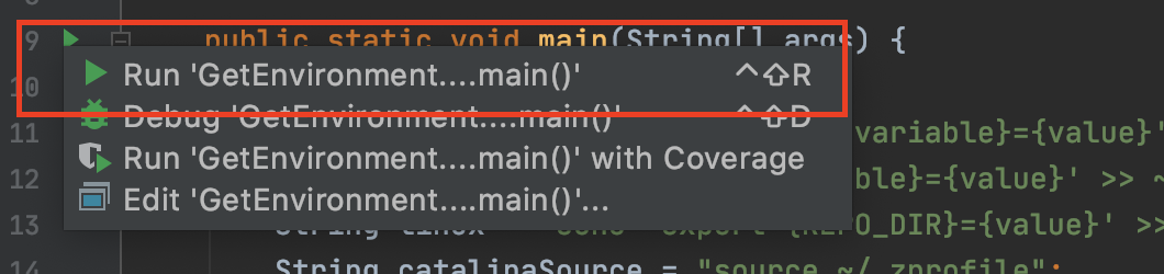 run shortcut